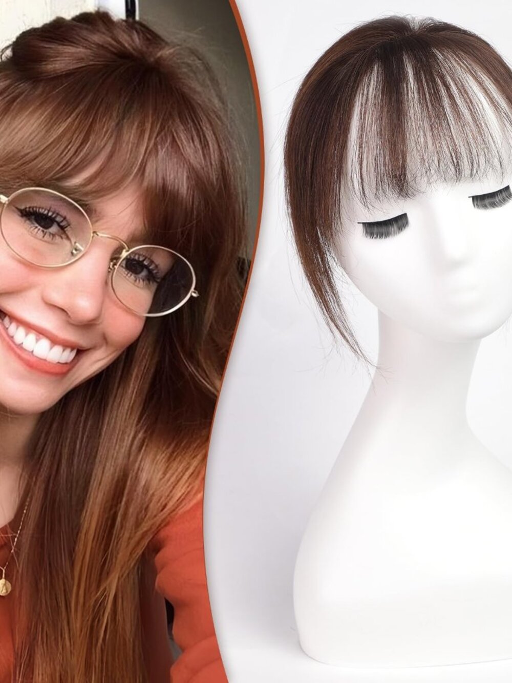 New HAIRCUBE Real Human Hair Bangs Clip in Hair Extensions - Air Bangs Hairpiece